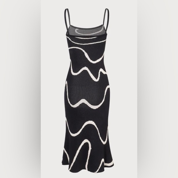 NWT The Black Wave Mermaid Hem Knit Midi Dress - Picture 7 of 9